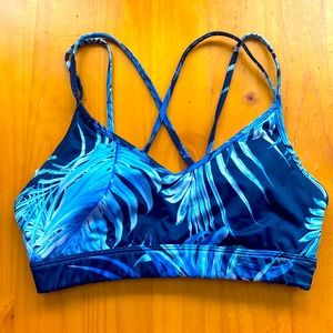 Old Navy lightly padded sports bra blue Hawaiian